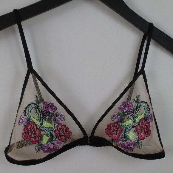 🩷FLEUR DU MAL DRAGON EMBROIDERY SHEER BRA - Picture 9 of 13